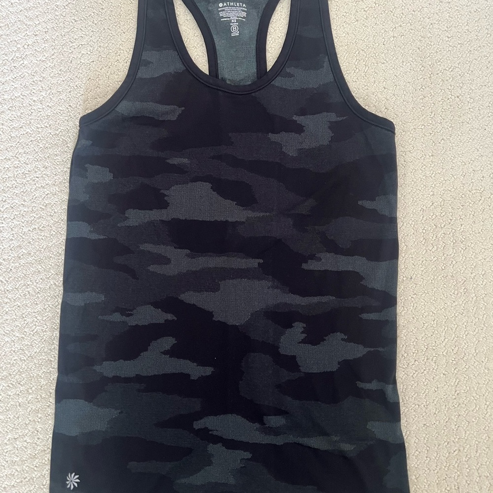 Athleta Black Camo Tank Top